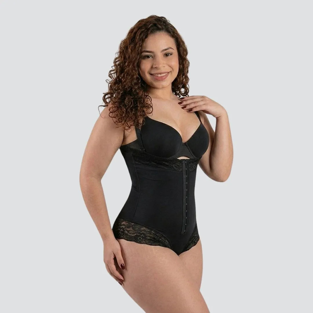 FAJA BODY STRAPLESS CON ENCAJE SILICONADA