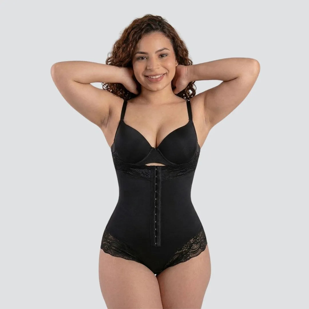 FAJA BODY STRAPLESS CON ENCAJE SILICONADA